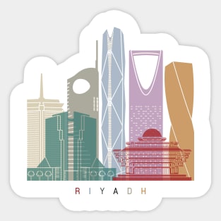 Riyadh V2 skyline poster Sticker